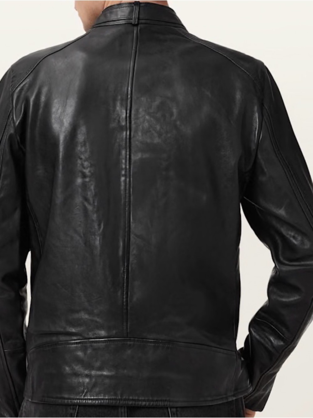 All Saints Cora Black Leather Motorcycle Jacket - Picture 10 of 10